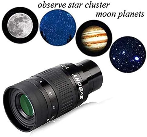 SVBony SV135 Teleskopski okular zumira 7 do 21 mm sa 2x Barlow objektivom i univerzalnim nosačem