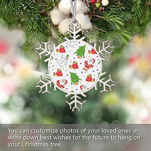 Ukrasi za pahuljice Božićni ukrasi, srebrni viseći ukrasi za pahulje Božić za božićno drvce