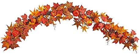 Skoro prirodno 6ft. Jesen javorov list, bundeva, tirda i bobica umjetna jesen vijenac