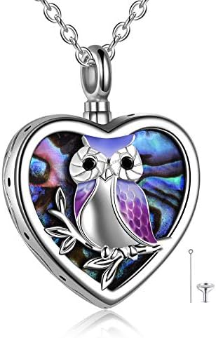 YFN urna ogrlica za pepeo sa Abalone srebra morska kornjača / Sova/pas / lotosov cvijet/leptir