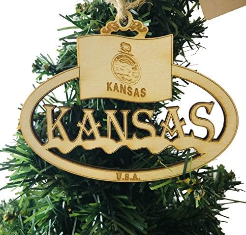 Westmon Works Kansas Božić Ornament drvena dekoracija ručno rađena u SAD-u