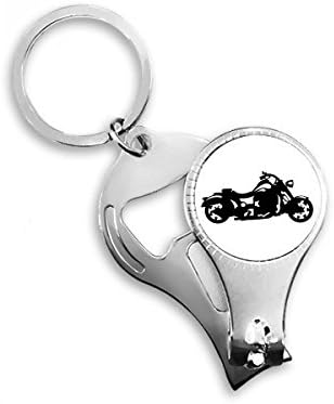 Motocikl Crna ilustracija uzorak za nokte za nokteni prsten za prsten za ključeva