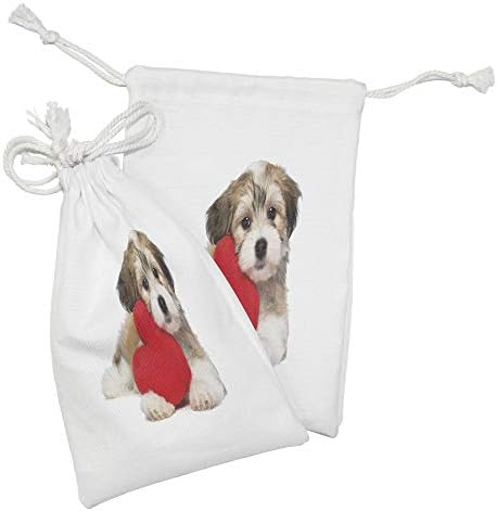Lunarna torba za crtane tkanine 2, ljubavnik Valentine Havanse Puppy pas sa temom za dan zaljubljenih