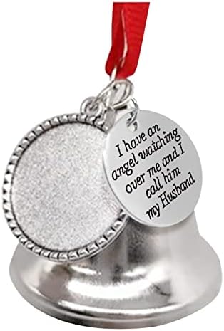 Nekome Srebrno zvono visi prenos topline Photo Bell privjesak Božićno zvono komemorativni rođaci Ornament Božićni komemorativni ukrasi Božićne ukrase kuglice