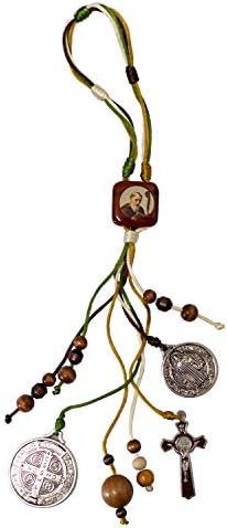 Saint Benedict Dom Blessas Medalja | Uključuje molitvu karticu | Saint Benedict Medals | Brown Crocifix