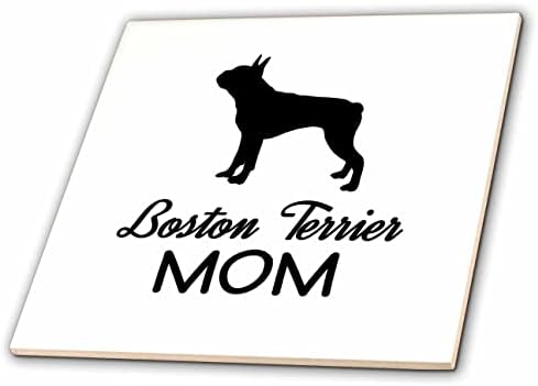 3drose Janna Salak Designs Dogs - Bostonski terijer Pas mama-Tiles