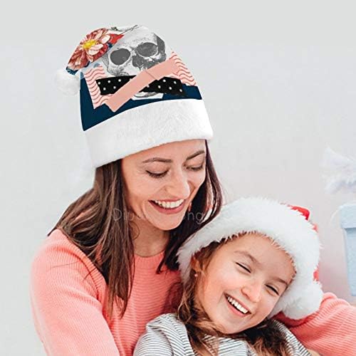 Božić Santa šešir, Retro cvijeće Lobanja Božić Holiday šešir za odrasle, Unisex Comfort Božić kape