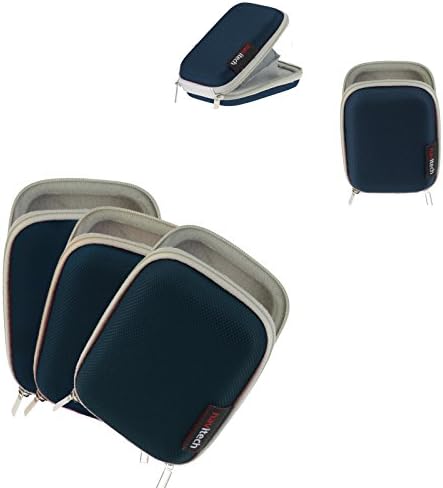 Navitech plava tvrda zaštitna torbica za slušalice kompatibilna sa slušalicama Moki Hyper Buds