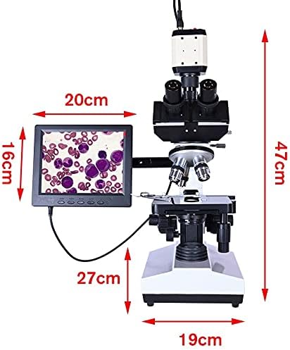 Mjwdp Professional Lab biološki trinokularni mikroskop zum 2500X + USB Elektronska digitalna CCD kamera +
