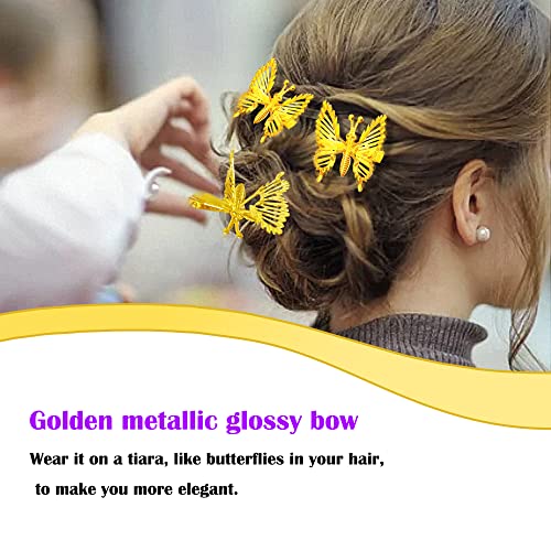 Puniae 12 komada 3D Metal Butterfly hair Clips metalik šuplji leptir ukosnice Clips Hair Accessories za