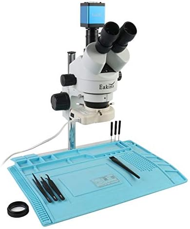CESULIS mikroskop profesionalni vertikalni zum 3.5 X-90x Simul-fokalni Trinokularni Stereo mikroskop+HDMI