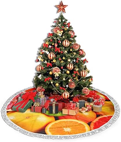 Svježa voćna suknja za božićnu drvcu, Xmas Tree suknje prostirke sa rese za odmor za odmor za vjenčanje dekor