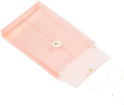 JAM papirne plastične koverte sa dugmetom & zatvaranje vezica - 6 1/4 x 9 1/4 - breskva-12 / pakovanje
