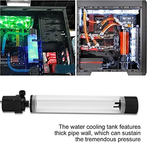 19w 12v CPU pumpa za hlađenje vode rezervoar DIY Combo, 800L / H pumpa za vodu, g 1/4 navojni Port, PC CPU sistem za hlađenje vode alat za izmjenjivač topline, prozirni akrilni materijal, jednostavna instalacija