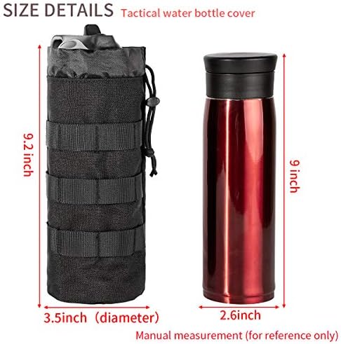 IronSals Sportska torbica za boce za vodu, taktički molle najlonski mrežni nosač vode za vodu