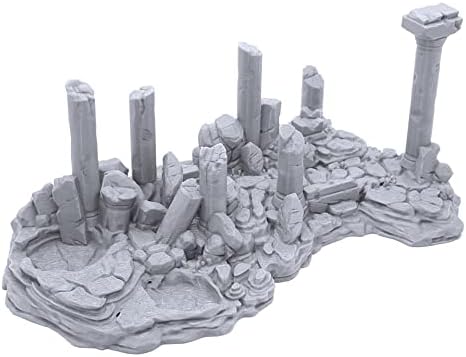 Drevne ruševine krajolika za štampanje, 3D štampanih stolnih RPG pejzaža i ratnih terena 28mm minijatura