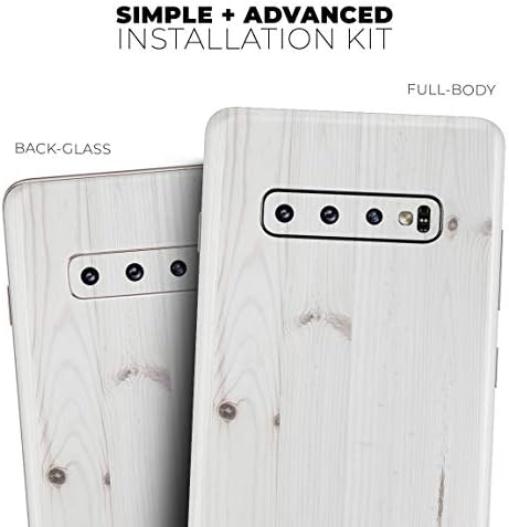 Dizajn Skinz bijele vertikalne drvene daske vinil Decal wrap Cover kompatibilan sa Samsung Galaxy S10 Plus