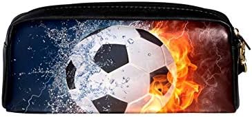 Fudbalska lopta u vatri i vodi PU kožne pernice sa patentnim zatvaračem torbica za stacionarnu šminku