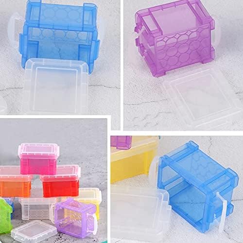 Lapangzi 6 Pack mini kutije za odlaganje plastične kutije za pohranu Organizator kutije sa poklopcem Mala kutija