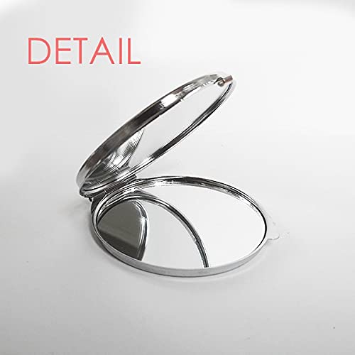 Slatki sivi zečevi Valentinovo ručno kompaktno ogledalo okruglo prenosivo džepno staklo