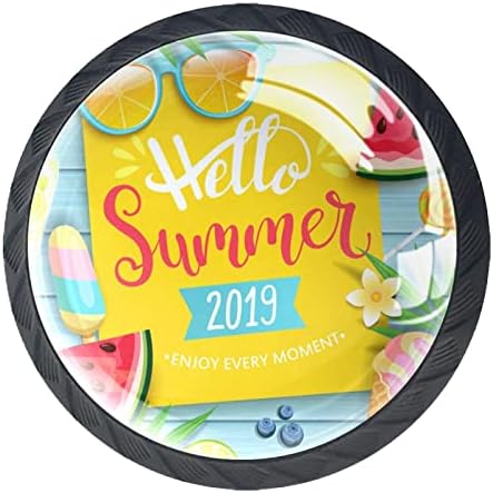 TYUHAW okrugla ladica povlači ručku zdravo ljeto štampanje sladoleda od lubenice sa vijcima za kućne