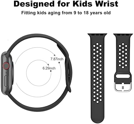 BlackPro za djecu Apple Watch bend, vodootporni silikonski remen za dječake, kompatibilne s Apple Watchom serija