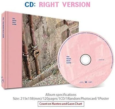 BTS Nikad ne hodate sami [lijevo + desno set ver] CD + fotooktok + fotokaard + 2 preklopljeni poster +