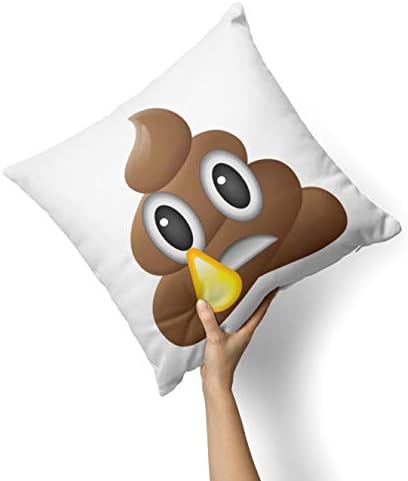 Iirov plače Poo Emoticon Emoji - Custom Dekorativni kućni dekor unutarnji ili vanjski jastuk za