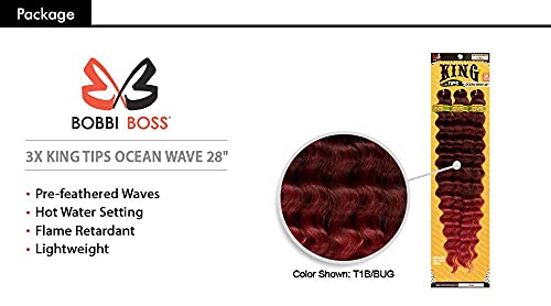 Multi Pack Deals Bobbi Boss Synthetic Hair pletenice Pre-pernati 3x King Savjeti Ocean Wave 28