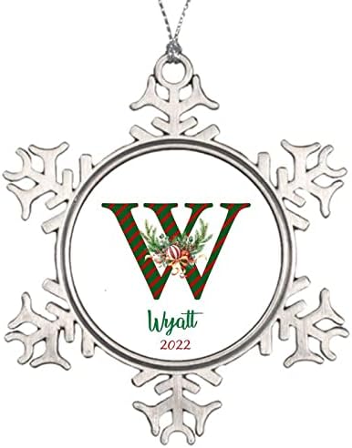 Smiješni Božićni ukrasi, ukrasi za jelku-dizajn slova crvena i zelena pruga prilagođene metalne uspomene