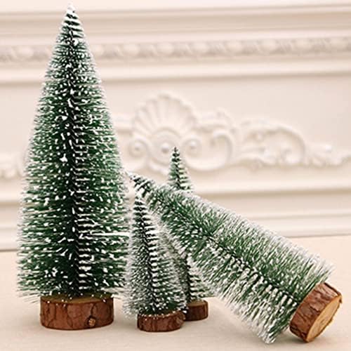 Nuobesty Minijaturna božićna četka za boce mini drveće Mali umjetni mini model Snjegovi za minijaturne