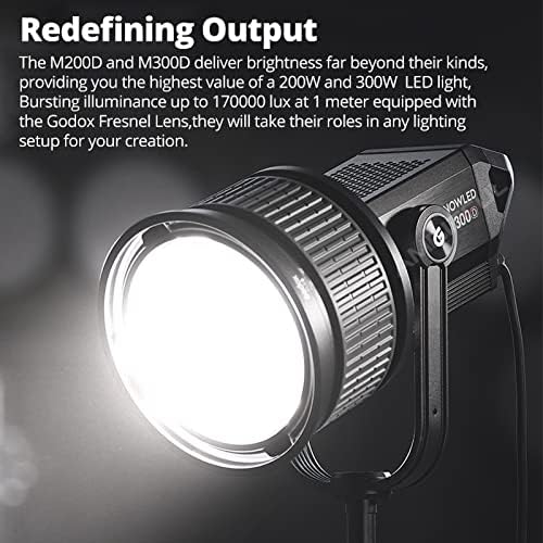 Godox znao M300D 330W 5600K LED dnevna svjetlost, ugrađeni FX efekti / sa daljinskim upravljačem