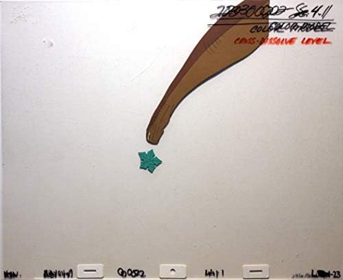 Zemljište prije vremena, Original 1988-Don Bluth Studios-model u boji Cel i odgovarajući crtež sa uputstvima