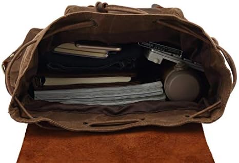 Prave kožne platnene voštani ruksak za vosak Travel Ricksack bag laptop vojska zelena