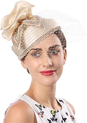 FORBUSITE Fascinators šešir za žene Crkva čajanka traka za glavu derbi vjenčanje koktel šešir