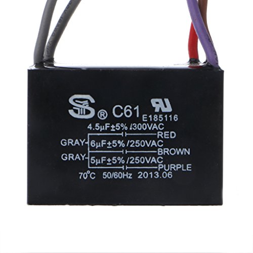 ANG-PUNENG CBB61 Stropni kondenzator ventilatora električni relej za povezivanje kondenzatora 4.5UF + 6UF + 5UF 5 žica 250V