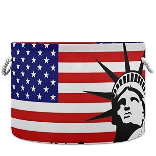 Vissunny Korpa za skladištenje Američka zastava Slobodno vrtić zametao platno Tkanina igračka za