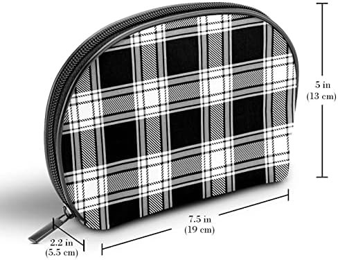 Mala šminkarska torba, patika za zipper Travel COSMETIC organizator za žene i djevojke, crni bijeli