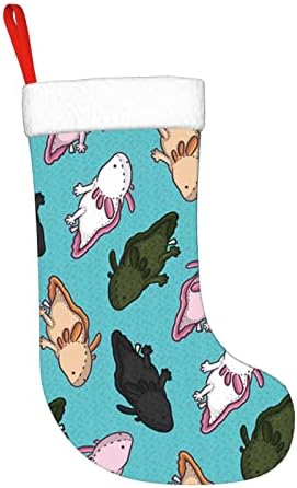 Putmay Plush Axolotls Božićne čarape 18 inča Xmas Viseći čarape za čarape za odmor