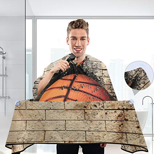 3D prikazivanje košarkaškog bejzbola i nogometnog ugrađenog zidnog zida Barber i brada pregača 2 u 1- Profesionalno
