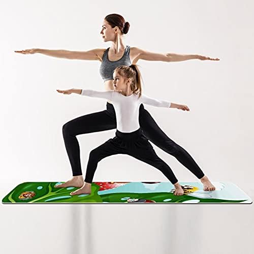 Debela neklizajuća Vježba & amp; fitnes 1/4 prostirka za jogu sa zelenim dizajnom za Yoga Pilates