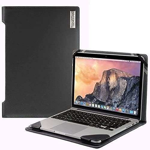 Bronel - Profil Series - Crna kožna futrola za laptop kompatibilna sa Dell Latitude 7340 13.3 laptop