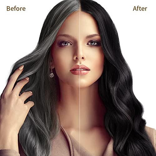 Meidu Black Hair Dye šampon za sijedu kosu, polutrajni šampon za boju kose za žene i muškarce, biljni