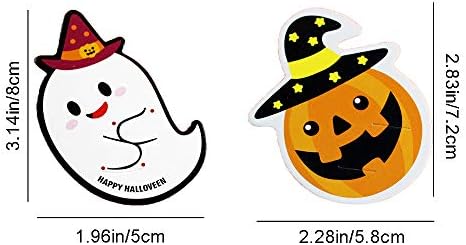 100pcs Lollipop bandy Paper kartice, Messar Slatka Halloween Ghost bundeve papirnate naljepnice za papir DIY šećerne