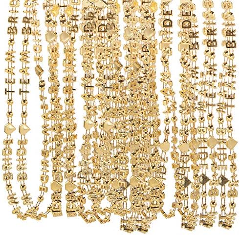 Zlatni tim Bride Bead ogrlice-skupni set od 24-nakit za Bachelorette zabavu i potrepštine za