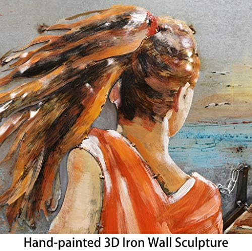 Empire Art Direct Romantic Girl Metal, Ručno oslikano Primo Mješovito medijsko željezo Skulptura,