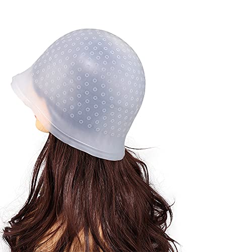 Silikonska kapa za bojenje kose za višekratnu upotrebu kape za farbanje kose sa metalnom kukom za Frizersko