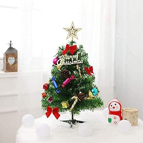 Shuishu Cmtabletop Xmas Tree Božićno umjetno mini bor za božićnu ukras stolop središnji dio sa LED žičarima ukrasi 1123