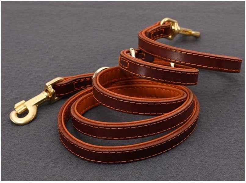 XWWDP ogrlice za pse, dvostruki lanac ogrlice, kratki i veliki, izrađeni od olovnog konopa, za hodanje,