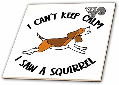 3drose Funny Beagle pas ne može ostati miran vidio vjevericu kako juri vjevericu Pun-pločice